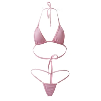 Moterims Seksualus maudymosi kostiumėlį, Micro Mini Bikini String Bikini Thong Apatiniai G-string Liemenėlė maudymosi Kostiumėliai, Aukštos Kokybės maudymosi Kostiumėliai Nuotrauka 2