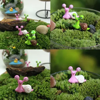 Namų Bonsai Papuošalai Moss Micro Kraštovaizdžio Animacinių Filmų Sraigės Pasakų Sodo Miniatiūros Figūrėlės Jardin Terariumai, Dekoras Nuotrauka 2