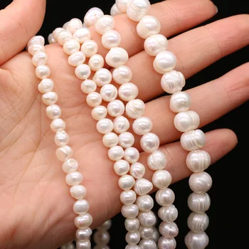 Natūralūs Gėlavandenių Perlų Karoliukus, Netaisyklinga, Plokščia Ryžių Formos Punch Prarasti Perlų Papuošalai Priėmimo 