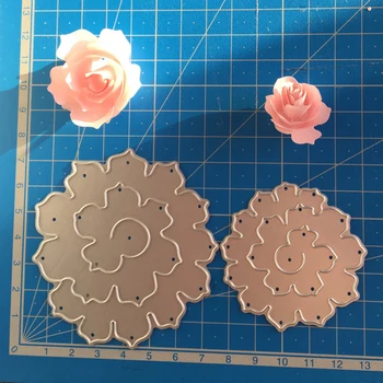 Naujas 3D Rožių Gėlių metalo pjovimo mirti užrašų knygelė nuotraukų albumą popieriaus dovanų kortelę 