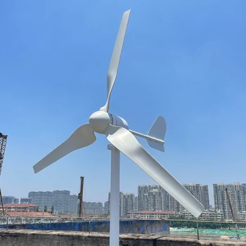 Naujas Energijos Horizontalios Vėjo Generatorius 1500W Turbina MPPT Valdiklis 12v 24V 48V Žemas Triukšmo lygis Vidutinis vėjo malūnas Namų ūkių Mažos Nuotrauka 2
