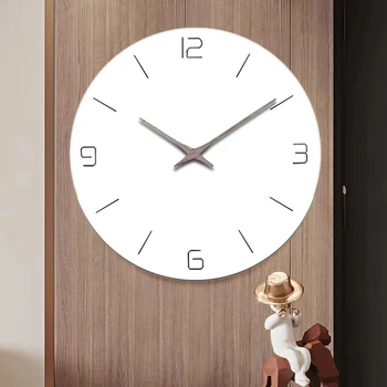 Naujas Kvarcinis Sieninis Laikrodis Šiaurės Stiliaus Mados Paprasta Išjungti Sieninis Laikrodis Namų Dekoro Vaiskiai Balta, Tipas Modernios Virtuvės Dizaino Laikmatis Karšto Nuotrauka 2