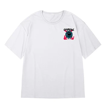 Negabaritinių T Shirts Šypsena Nereali Grimoire Print T-shirt Hip-Hop Medvilnės Pusė Rankovių Viršūnes Tees Atsitiktinis Vasaros Drabužių Lašas Laivybos Nuotrauka 2