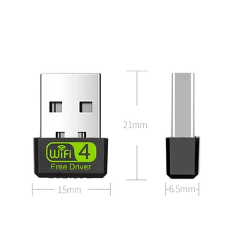 Nemokama Vairuotojo Tinklo plokštė Mini UBS Belaidžio Wifi Adapteris 150Mbps Wifi Imtuvas 802.11 n USB2.0 Ethernet Adapteris, skirtas 