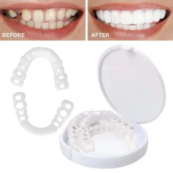 Netikras Dantis Modeliavimas Petnešos Šypsosi Laminatės Dantų Protezus Kosmetikos Viršutinės Ir Apatinės Netikrus Dantis Padengti Puikus Šypsosi Balta Naujas Įrankis Nuotrauka 2