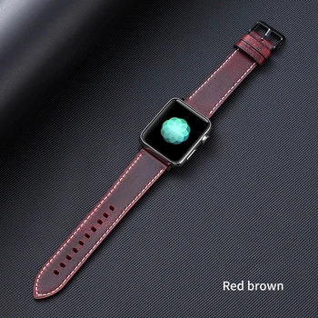 Odinis dirželis, Apple watch band 44mm 40mm iWatch juosta 38mm 42mm natūralios odos apyrankė 