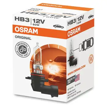 OSRAM 9005 HB3 12V 60W 3200K P20d pradinės Linijos priekinis žibintas Vairuotojo Lengvųjų Automobilių Halogeninės Didelis Mažas Spindulys 