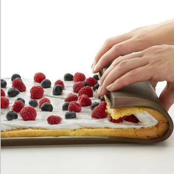 Patvarus Silikoninis Šveicarijos Roll Pelėsių Kepimo Kilimėlis Praktiškai Nonstick Pyragas, Duona Roll Kilimėlis Įrankiai Slapukas Macaron Konditerijos Virtuvės Placemat Nuotrauka 2