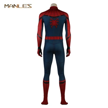 Petras Benjaminas Parker Cosplay Kostiumų Filmą pilietinio Karo Spiderman Kostiumas 3D Atspausdintas Bodysuit Helovinas Supermeno Drabužius Nuotrauka 2