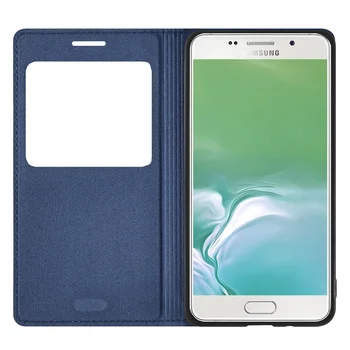 Plonas Flip Cover for Samsung Galaxy A7 2017 A720 / A7 2016 A710 / A7 2018 A750 Telefono dėklas Dėklas su Langu Peržiūrėti Fundas Rubisafe Nuotrauka 2