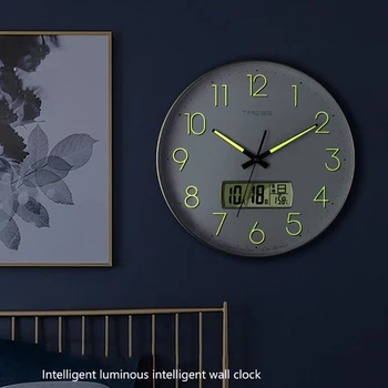 Prabanga Švytinčios Sienos Laikrodį, Modernaus Dizaino Kūrybos Silent Kalendoriai Clcoks Sieniniai Laikrodžiai, Namų Dekoro Kambarį Apdaila Dovana Nuotrauka 2