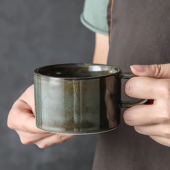 Retro kavos puodelio, unikalus Japonijos retro keramikinis puodelis, 150ml krosnelė pakeisti molio pusryčiai taurės. Nuotrauka 2