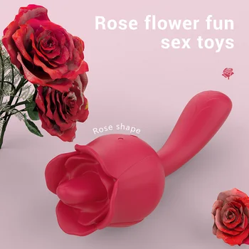 Rose Žaislas, 2 in 1 Clit Lyžis & Vibracija Vibratorius Spenelių Stimuliatorius Su 9 Dažnio Dildo Suaugusiųjų Sekso Žaislai Moterims, Poroms Nuotrauka 2