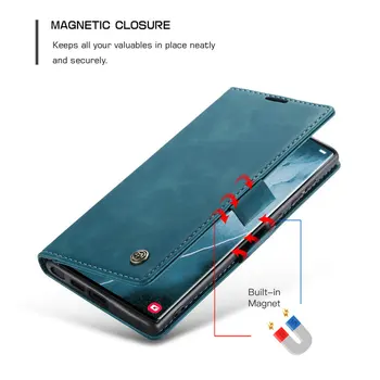 Samsung Galaxy S22 Ultra 5G 2022 Flip Case Odinis Magnetas Knygos Etui atsparus smūgiams Shell 