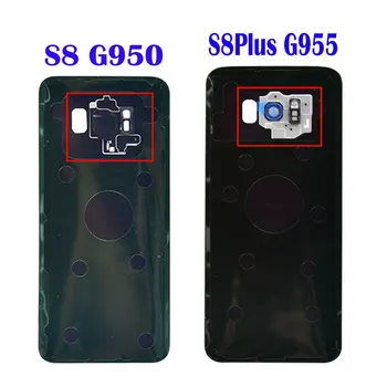 Samsung Galaxy S8 G950F Atgal Baterijos Dangtelis Durys Galinis Stiklas, Korpusas Case For Samsung S8 Plius G955F Baterijos Dangtelį Objektyvo Nuotrauka 2