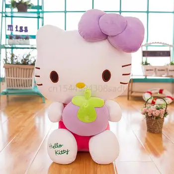 Sanrio Hello Kitty Pliušinis Žaislas Kawaii Pagalvę Lėlės Iškamša Vaikų Plushies Namų Puošybai Peluche Merginos Gimtadienio Dovana Nuotrauka 2