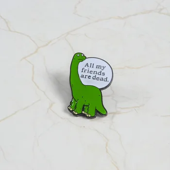 Sprogimo stiliaus sagė Europos ir Amerikos animaciją žalia mažai dinozaurų pin reikmenys, Gyvūnų sagė ženklelis Nuotrauka 2