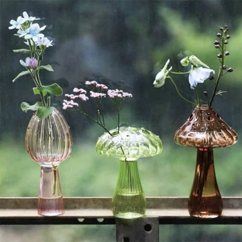 Stiklo Grybų Vaza Kūrybos Aromaterapija Butelis Hydroponics Stiklo Vazonas Namų Kambarį 