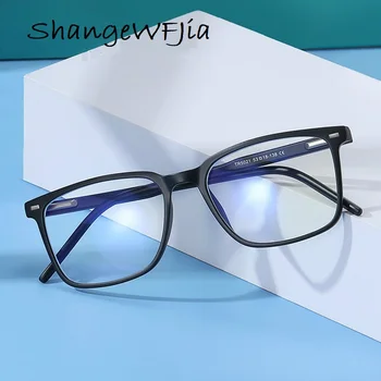 TR90 Stabdžių Blue akiniai, rėmeliai Vyrų trumparegystė Recepto kompiuterio akinių rėmeliai Moterų aikštė akiniai Lankstus Protectiv Nuotrauka 2