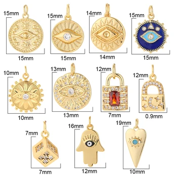 Turkijos Blogio, Mėlyna Akių Amuletas Talismanai Papuošalai Todėl Prekes Aukso Spalvos Lock 