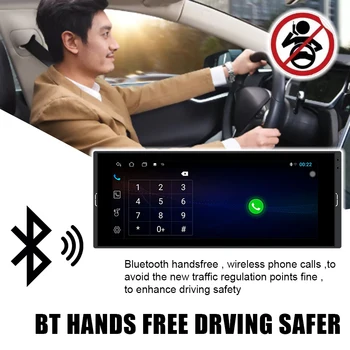 Universalią 1-Din Automobilio Radijo Android 11.0 6.9 Colių Jutiklinis Ekranas Bluetooth, WiFi, USB TF GPS Navigacijos Auto Carplay Stereo Nuotrauka 2