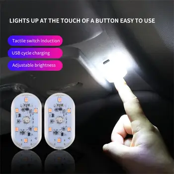 USB LED Lempa Belaidžio Automobilio Salono lengvo Prisilietimo Jutiklis Lubų Knygos Šviesos Magnetinis Automobilį Naktį Žibintai Akių Apsauga Lempa Nuotrauka 2