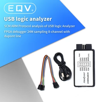 USB Logic Analyzer 24MHz 8 Kanalo 24M/sekundžių Logic Analyzer Derintuvas Už RANKOS FPGA Logic Analyzer Logika 24M 8CH Nuotrauka 2