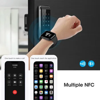 Už Blackview BV8800 BL8800 BV6600 Pro NFC Smart Watch Vyrų Jutiklinis Ekranas Skambučių Smartwatch Vandeniui Kraujo Spaudimą, Širdies ritmą Wat Nuotrauka 2