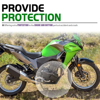 Už Kawasaki Versys-X 300 KLE300 2017-2023 2019 2020 2021 Motociklo Variklio apsauga Raštas Bash Slydimo Plokštė Versys X 300 KLE 300 Nuotrauka 2