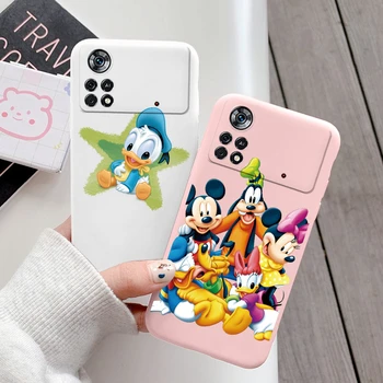 už POCO X4 Pro 5G NFC X4pro Telefono dėklas Mielas Animacinių filmų Mickey Minnie Mouse 