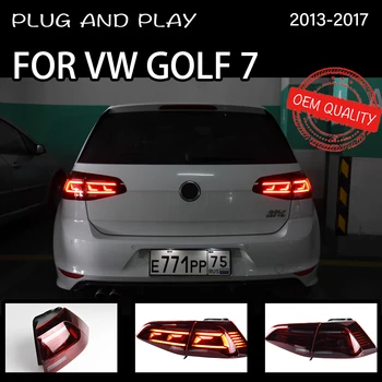 Užpakalinis Žibintas VW Golf 7 2013-2020 m. MK7 автомобильные товары Žibintas Galinis LED Žibintai, Automobilių Reikmenys Golfo 7.5 Žibintai Nuotrauka 2