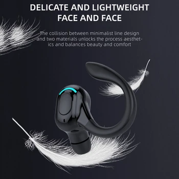 V5.2 Ultralight In-ear Belaidžių Ausinių Vienos Ausies Ausinės Su Hi-Fi 