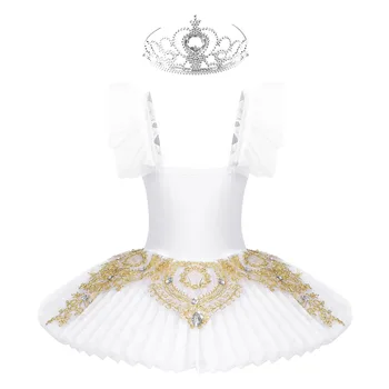 Vaikų Mergaičių Baleto Suknelė-Ballerina Drabužius Gymanstics Leotard, kurių Akies Tutu Suknelė Vaikų Spektaklis 