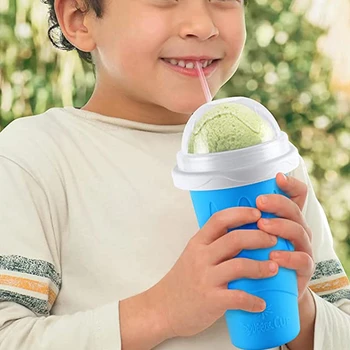 Vasarą Greitai Užšaldyti Puodeliai Slushie Maker Puodelis Naminės Milkshake Butelis Ranka Purtyti Greitai Aušinimo Taurės Magija Ledų Puodeliai Namų Nuotrauka 2