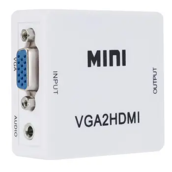 VGA2HDMI-suderinama Mini VGA į HDMI-Keitiklis, suderinamas su 1080P Audio Adapteris for Notebook PC Nuotrauka 2
