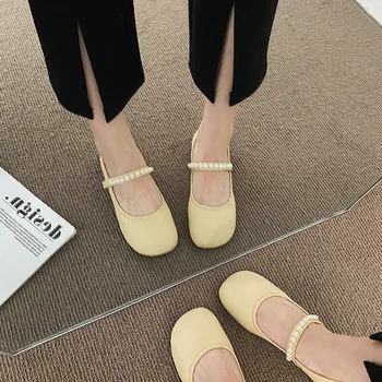 Vieno batų moterys 2022 m. vasarą naujas paprastas minkštas-soled šviesos mados patogus Nuotrauka 2