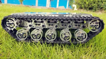 WiFi RC Bakas, Važiuoklė Robotas Tank Sunkvežimis Protingas Robotas Važiuoklės Metalo Vikšriniai su amortizatorius Modelis Žaislas Nuotrauka 2