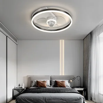Šiuolaikinės paprasta lubų lempa labai plonas ventiliatorius lempos miegamasis ventiliatorius lempos, virtuvė, valgomasis, miegamojo kambarį LED ventiliatorius lempos Nuotrauka 2