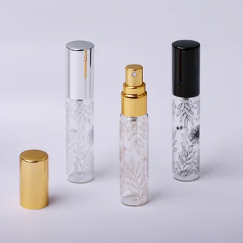 10ml Nešiojamų Lapų Dekoratyvinis Modelio Stiklinis Kvepalų Buteliukas Su Purkštuvu Tuščias Kosmetikos Mini Daugkartiniai Buteliai