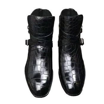 chue naujas vyrų batai krokodilo oda vyrų batų vyrai krokodilo batus vestuvių žiemą vaikščioti juoda