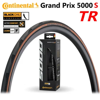 Continental Grand Prix 5000 S TR Tubeless Ready TLR Padanga – Black Tan 700 x 25/28/30mm Kelių 28