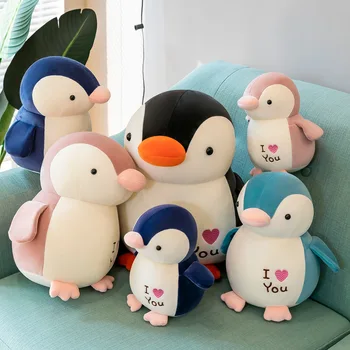 Kawaii pingvinas pliušiniai žaislai Mielas Squishmallowing Pagalvę Peluche iškamša Plushie Lėlė Baby Žaislas Kambario Dekoro Minkšta Pagalvėlė Lašas