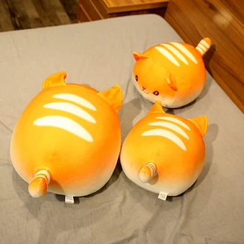Mielas Pliušinis Katė Žaislas Įdaryti Duona Formos Fat Cat Minkštos Lėlės Gyvūnų Kačių Mesti Pagalvė Pagalvės Vaikams, Žaislai, Gimtadienio Dovana
